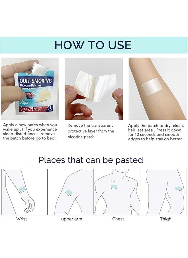 YOOJ - Quit Smoking Patches，Quit Smoking Aid，Easy And Effective Smoking Cessation Stickers，30 Count Patches to Help Quit Smoking,Stop Smoking Aids That Work with 2 Week (14mg)，step 2 - Image 1