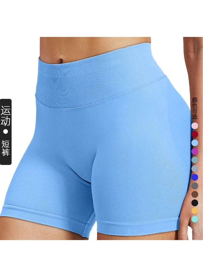 Shorts  Solid Seamless Half Pants Women Soft Fitness Outfits Yoga Pants Gym Running Bike Wear  - Image 1