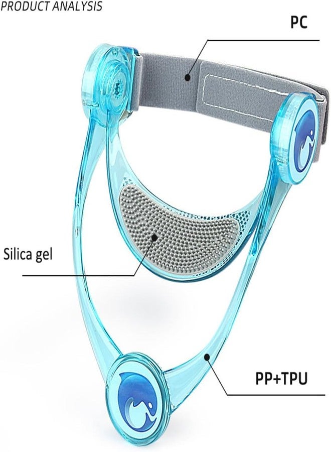 Delzon Collar Support Brace for Neck, Prevent Head Drop, Home Stretcher Orthotic Protector, Corrector for Neck Pain Relief - Transparent Blue - Image 3