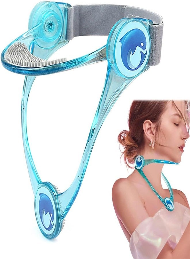 Delzon Collar Support Brace for Neck, Prevent Head Drop, Home Stretcher Orthotic Protector, Corrector for Neck Pain Relief - Transparent Blue - Image 1
