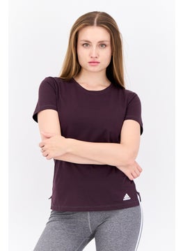 Adidas Women Sportswear Fit Short Sleeves Training T-Shirt, Dark Purple  - Image 1