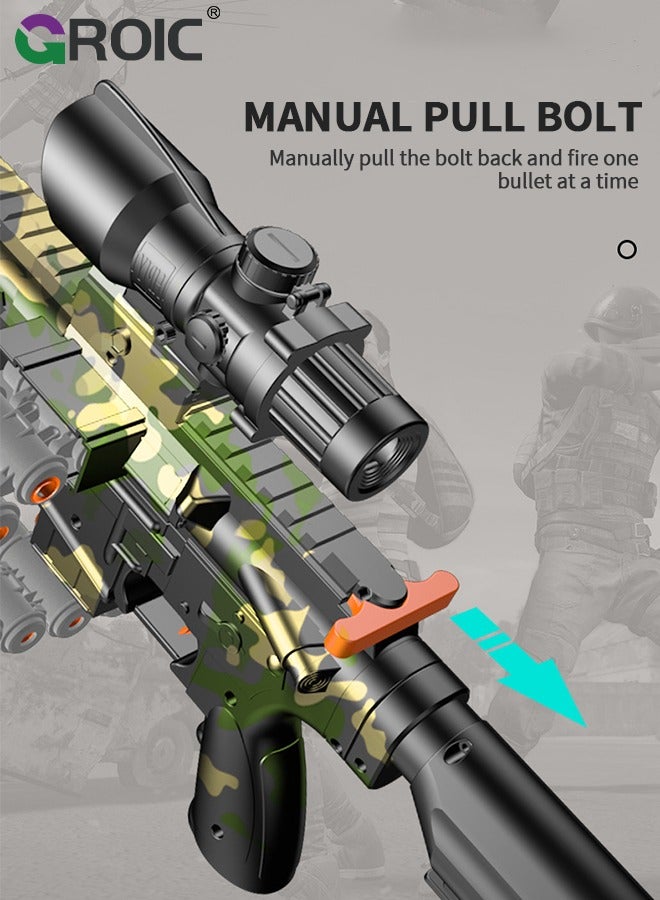 GROIC مسدس لعبة M416 رصاصات ناعمة، مسدس لعبة تفجير رغوي، ألعاب الرماية ألعاب رشاشات M416 رصاصات ناعمة مع رصاصة ناعمة من مادة إي في إيه، سلسلة مرنة، كاتم صوت، هدف وملحقات رصاصة - Image 5