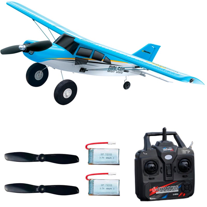 Flycolor طائرة FLYCOLOR QIDI560 M7 OffRoad 3D RC طائرة مع حيلة تعليق بنقرة واحدة ذات جناح ثابت مع تحكم في الطيران مقاوم للرياح للمبتدئين وذوي الخبرة جاهزة للطيران باللون الأزرق - Image 3