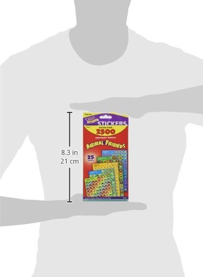 تريند مجموعة متنوعة من ملصقات "أصدقاء الحيوانات" من شركة "تريند إنتربرايزز"، 2500 ملصق؛ حجم مناسب لجدول الحوافز 7/16 بوصة - Image 3