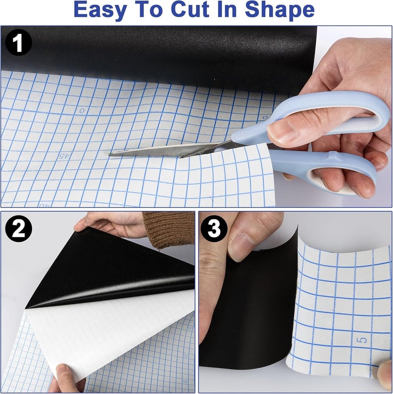 Nicpro 2 Pack Chalkboard Contact Paper Roll, 17.7" X 78.7" (6.5 Feet) Self Adhesive Vinyl Blackboard Wallpaper, Chalk Paper Wall Decal Sticker with 2 Marker & 10 Chalk for Home, Office, School - Image 5