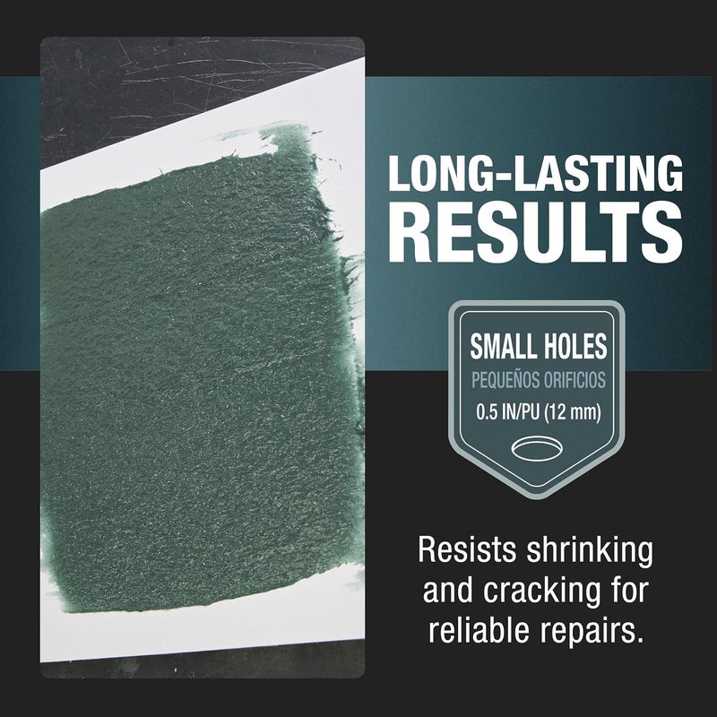 Bondo 3M Bondo Short Strand Fiberglass Reinforced Filler 21 oz (595.34 g) with Bondo Cream Hardener 0.5 oz (14g), Repair Holes Up To 0.5 IN, Waterproof (SS-PT-ES) Liquid tight joint - Image 5