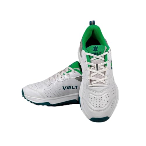 VOLT Cricket Shoes for Men & Boys Sports Shoes for Lightweight, Ergonomic Fit Sports Shoes Match Shoes for Practise (Teal Green, UK Footwear Size System, Adult, Men, Numeric, Medium, 9) - Image 1