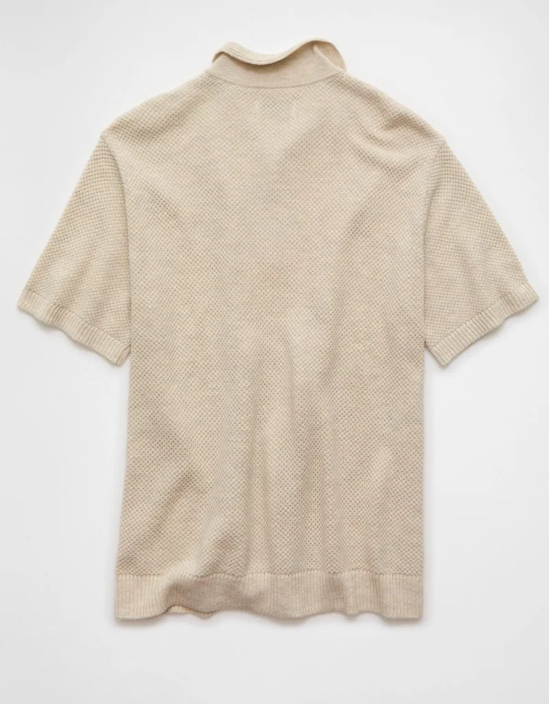 American Eagle AE Pique Sweater Polo Shirt