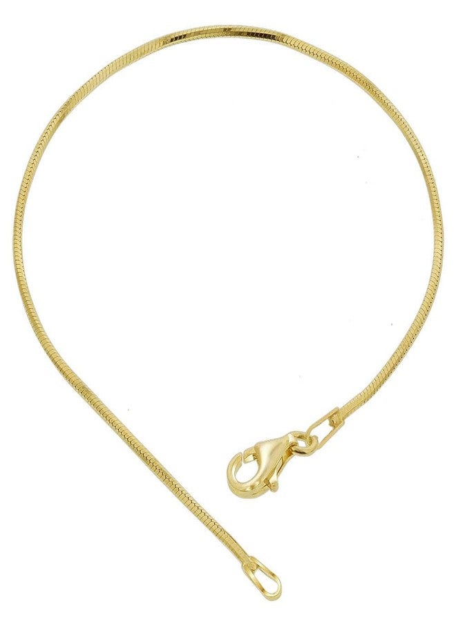 Gem Avenue 14k Vermeil Diamond-Cut Snake Chain Bracelets (7-8 inch Available) 7 - Image 1