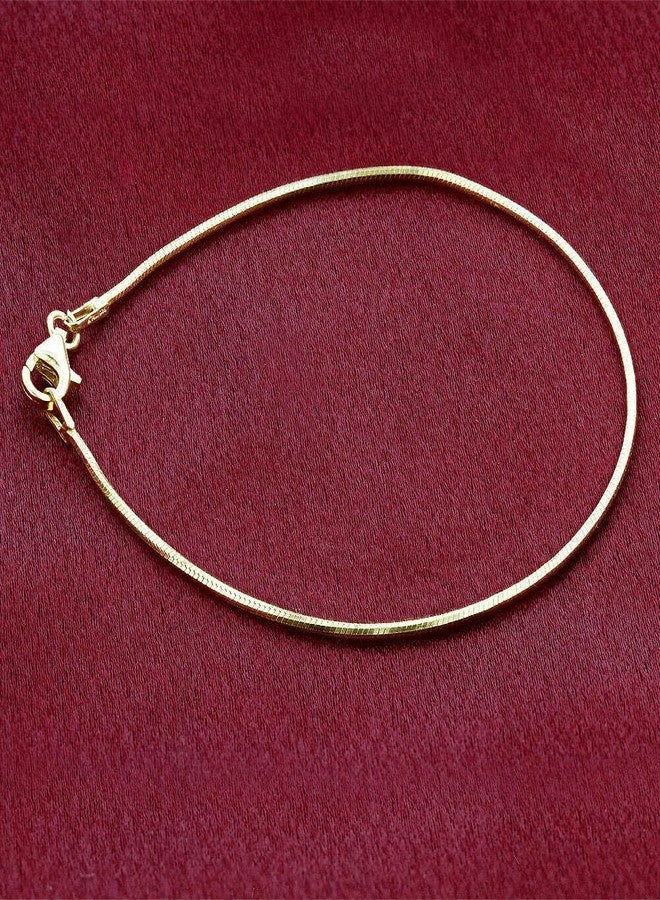 Gem Avenue 14k Vermeil Diamond-Cut Snake Chain Bracelets (7-8 inch Available) 7 - Image 2