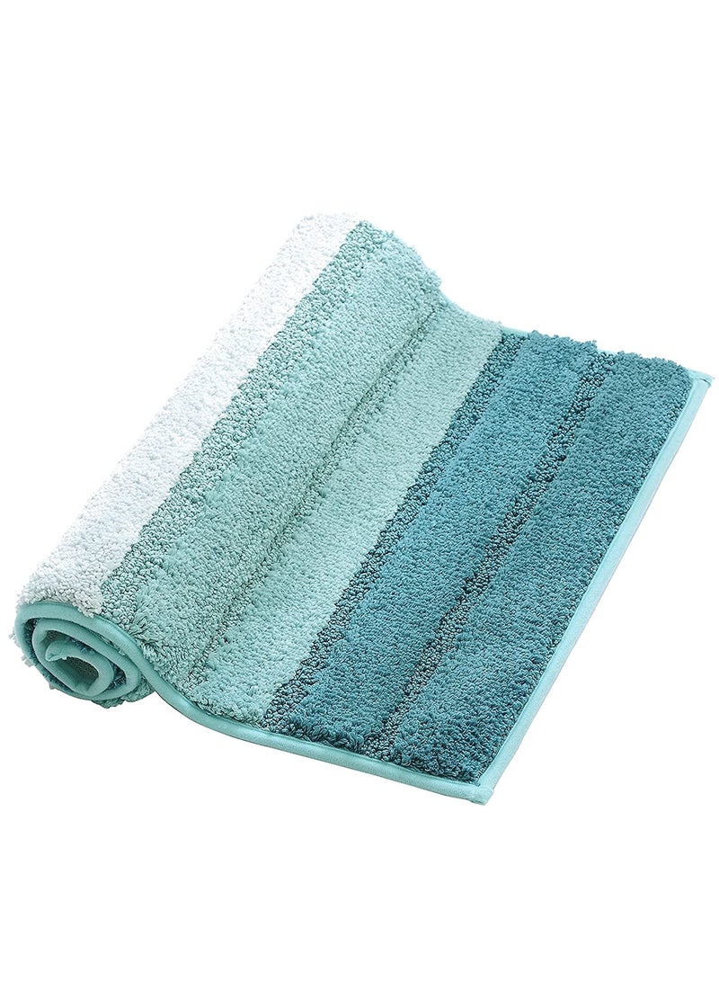 TYCOM Bathroom Rugs Bath Mat, 50x80cm, Non-Slip Fluffy Soft Plush Microfiber Shower Carpet Rug, Machine Washable Quick Dry Ultra Shaggy Bath Mats for Tub, Bathroom and Shower-Light Blue - Image 4