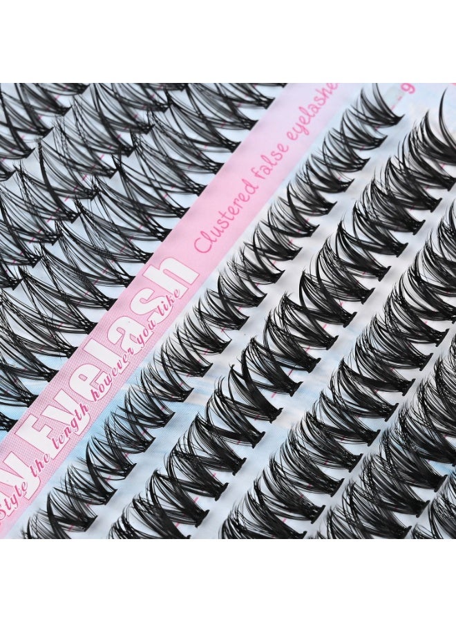 Bond 5-piece set 30+40+50+60D DIY Eyelash Extension Kit 640 Clusters, 9-16mm Mixed Individual Lashes Cluster, Natural Curl Personal Eyelash Set, Segmented False Eyelashes, Thick Eyelashes - Image 3