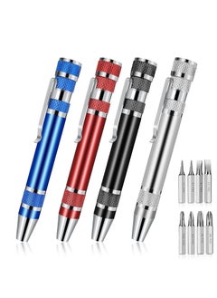 Plan A Mini Screwdriver Set 8 in 1 Multifunctional Magnetic Screwdriver Portable Flat Head Screwdriver for Repair and Installation Hand Tools (Black)  - Image 1