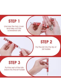 Plan A Mini Screwdriver Set 8 in 1 Multifunctional Magnetic Screwdriver Portable Flat Head Screwdriver for Repair and Installation Hand Tools (Black)  - Image 4