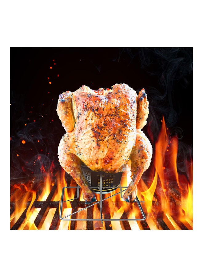 NIBEMINENT Stainless Steel Chicken Roaster Stand Silver  - Image 2