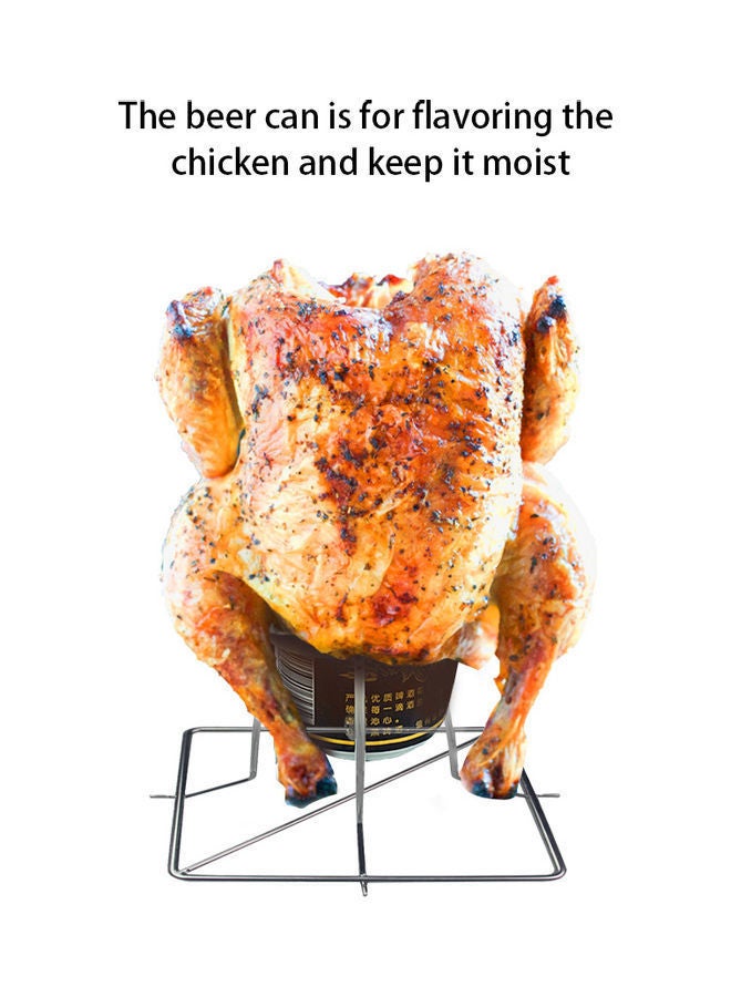 NIBEMINENT Stainless Steel Chicken Roaster Stand Silver  - Image 4