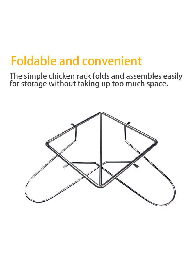 NIBEMINENT Stainless Steel Chicken Roaster Stand Silver  - Image 5