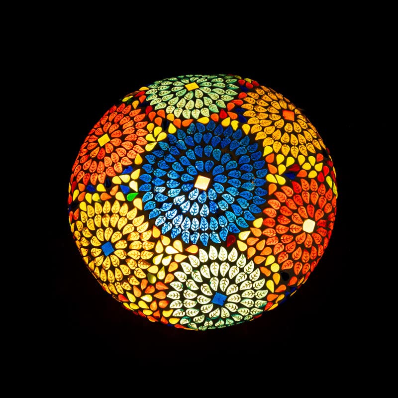 Earthenmetal Multicloured Handcrafted Glass Mosaic Ceiling Light- Home Decor - Image 5