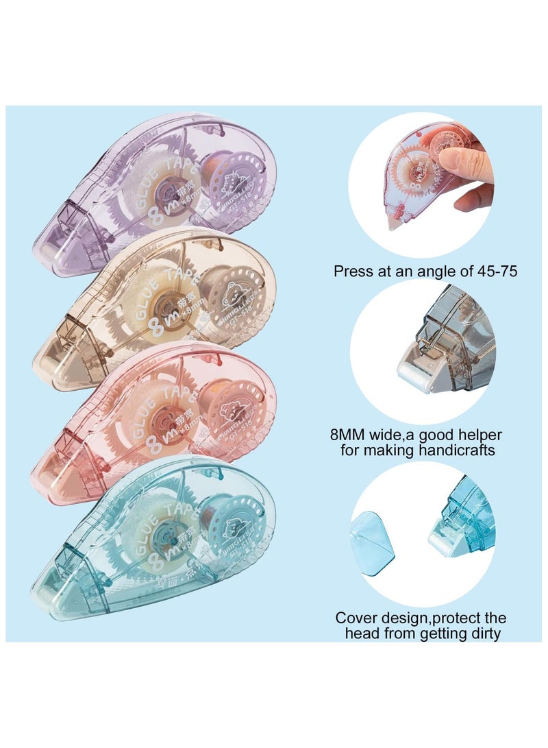 4 Pack Tape Roller for Crafting, Glue Roller Tape, Double Sided Sticky Tape Dispenser Roller - Image 5