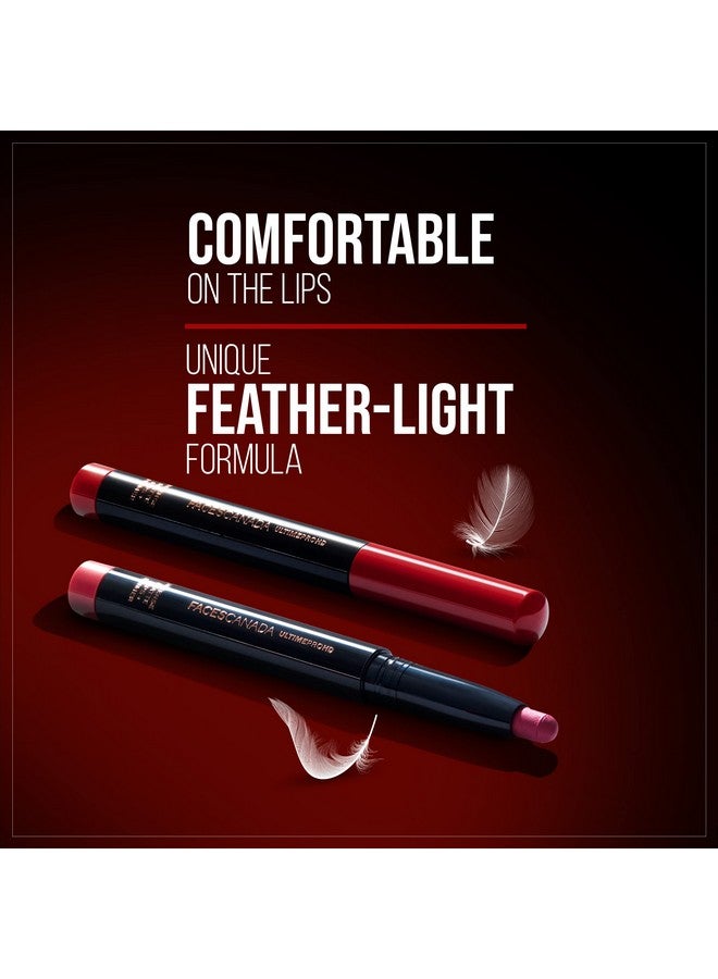 Facescanada Faces Canada Ultime Pro Hd Intense Matte Lipstick + Primer Scarlet (Red) 1.4G 9Hr Long Stay Flawless Hd Matte Finish Intense Color Lightweight Smooth Glide Primer Infused  - Image 5
