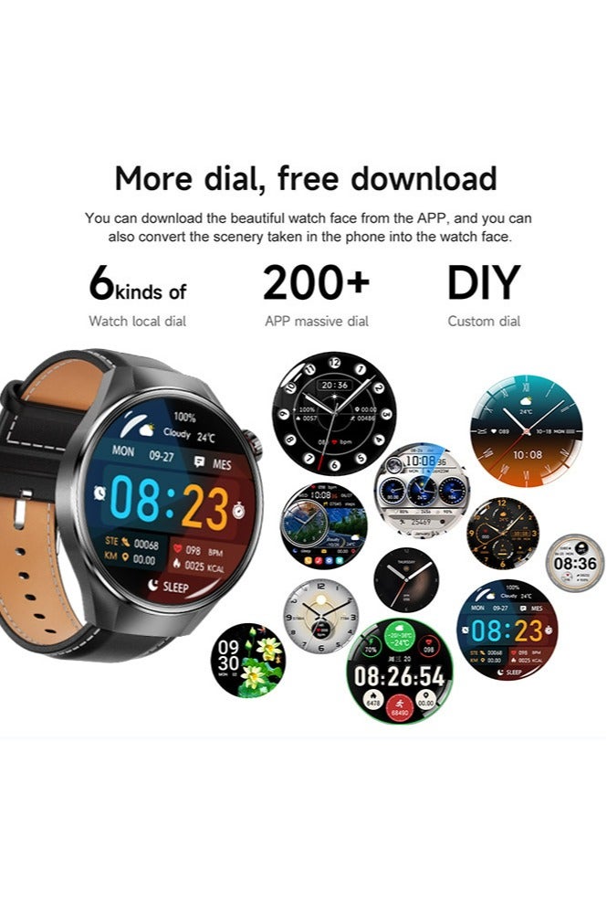 RollsTimi  Men's Smartwatch 1.75" AMOLED, Bluetooth Calls, Sleep Monitor, Fitness Tracker, IP67 Waterproof Smart Watch for Men, Compatible with Android/iOS, Voice Assistant - Image 2