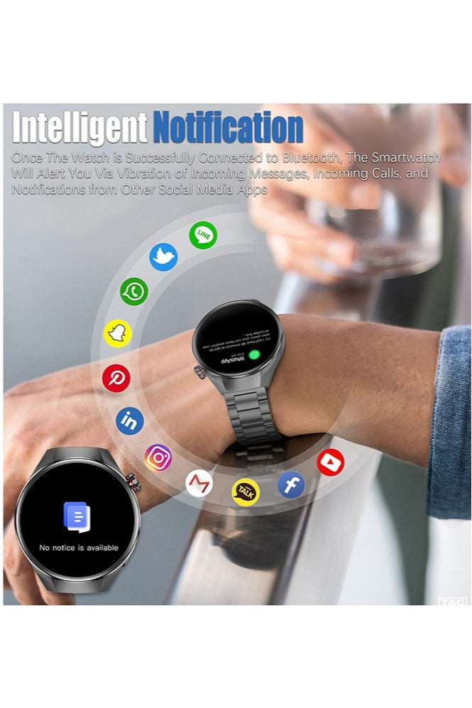 RollsTimi  Men's Smartwatch 1.75" AMOLED, Bluetooth Calls, Sleep Monitor, Fitness Tracker, IP67 Waterproof Smart Watch for Men, Compatible with Android/iOS, Voice Assistant - Image 3