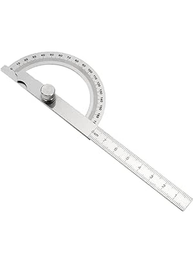 Stainless Steel Angle Protractor Ruler Two Arm Precision Measuring Tool for Woodworking Construction - Image 1