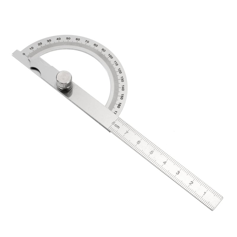 Stainless Steel Angle Protractor Ruler Two Arm Precision Measuring Tool for Woodworking Construction - Image 2