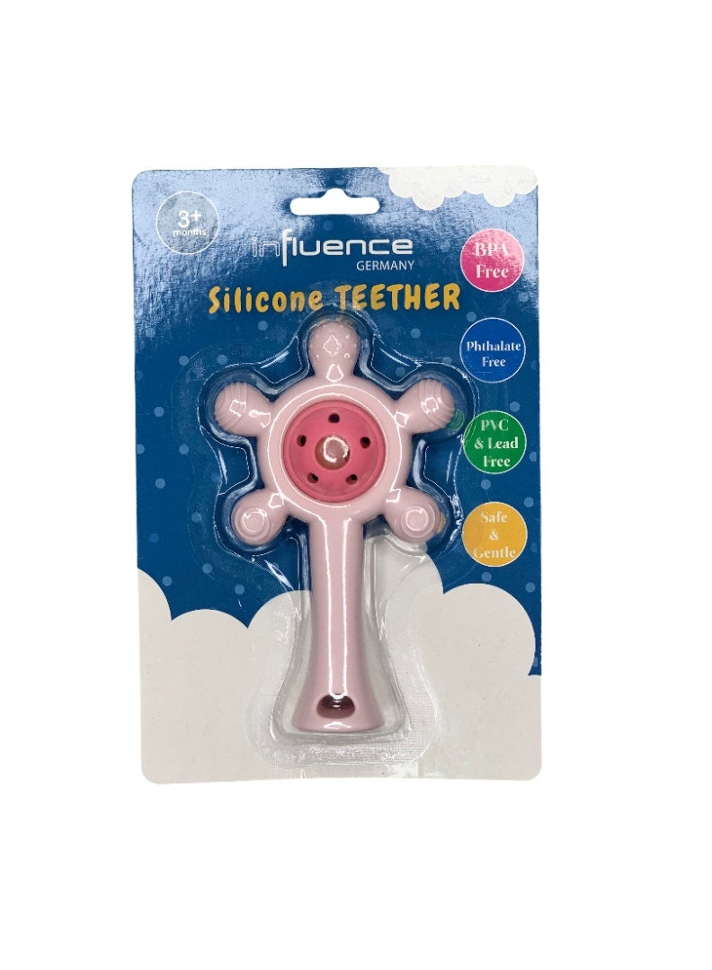 Influence Germany- Silicone Baby Teether Trio- BPA-Free - Animal & Fruit Shapes- 3M - Image 5