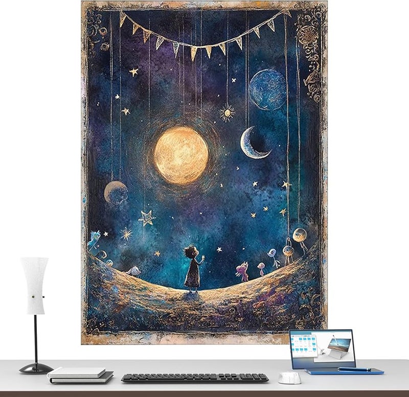 حلم ليلة السماء اللامعة لغز 1000 قطعة تفاعلية قطع الألغاز متينة مدمجة للأطفال والكبار المنزل المكتب - Image 2