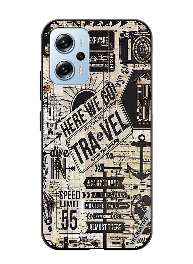 VR CREATIVE - Protective Case Cover For Xiaomi Poco X4 GT Here We Go Travel Design Multicolour - Image 1