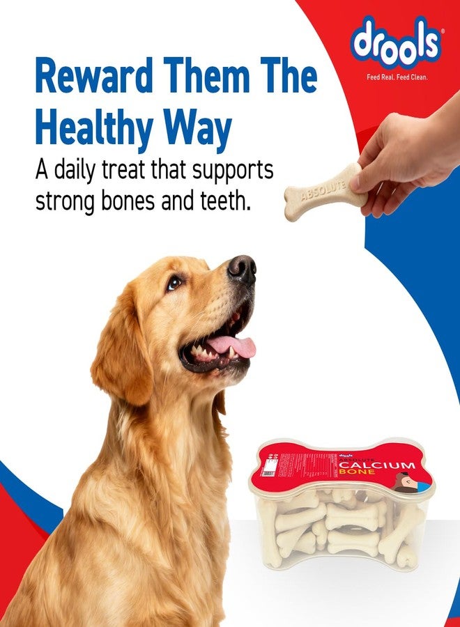 Drools Absolute Dog Bone Treats 300g 20 Pieces Jar | Milk Flavour | Strengthens Gums and Jaws | Enriched with Calcium and Phosphorus | Keeps the Dog's Teeth Healthy and Clean (All Life Stages) - Image 2