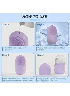 Happy Home Ice Roller For Face, Beauty Facial Massage Ainkcne Puffiness Relief-Purple  - Image 3