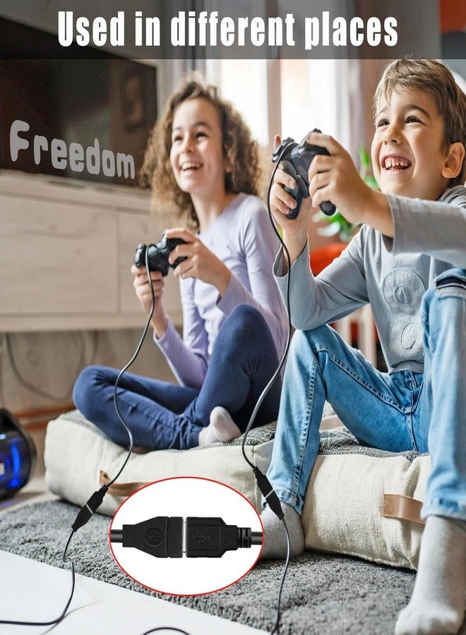 PDEEY Short USB Extension Cable 1ft 5 Pack Bulk, USB A 2.0 Male to Female Extension Cord for Playstation, Xbox, Flash Drive, Printer, Mouse, Keyboard, 480Mbps Transfer Speed - Image 4