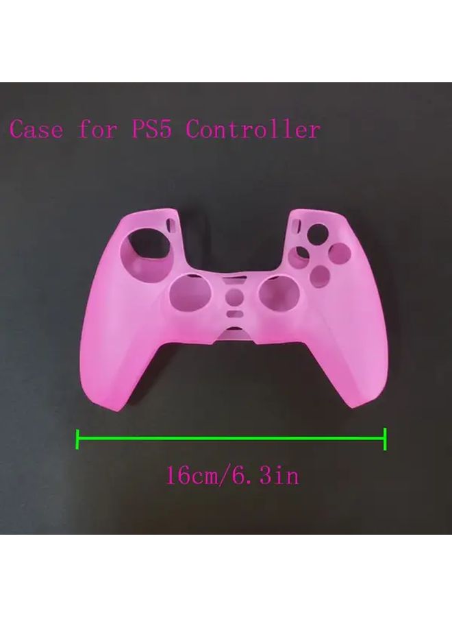 غطاء واقي لجهاز تحكم PS5 وردي، ناعم، مضاد للانزلاق، مقاوم للعرق والغبار - Image 2