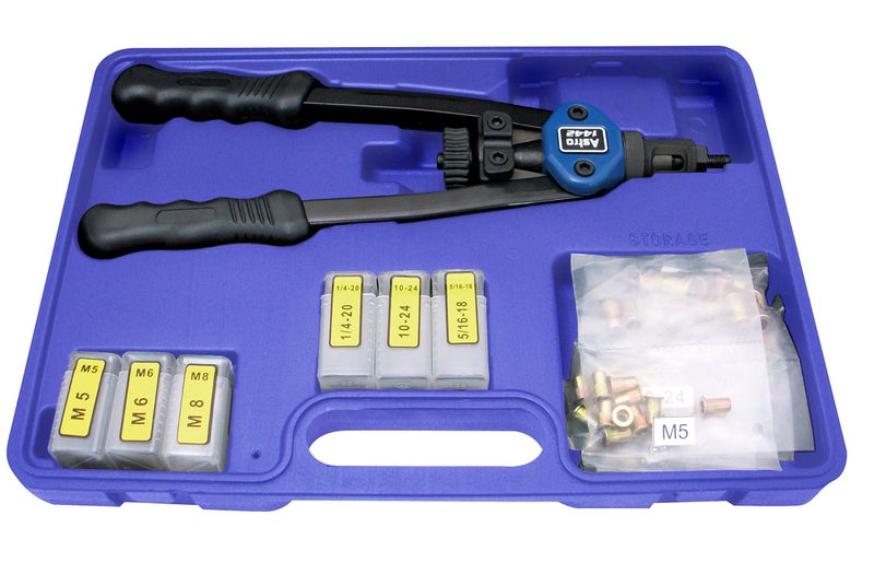 Astro Pneumatic Tool مجموعة أدوات ربط الصمامات اليدوية 1442 من أسترو بنوماتيك 13" - مقياس متري و SAE مع 60 قطعة من ريفنوتس - Image 3