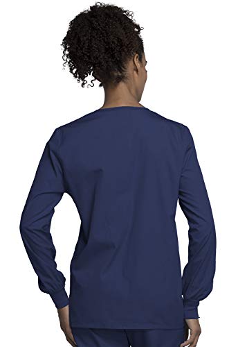 Cherokee Women's Snap Front Warm Up Jacket, Navy, XX-Large - Image 4