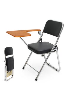 Multi Home Furniture Foldable Chair with Writing Pad and Padded Seat  - Image 1