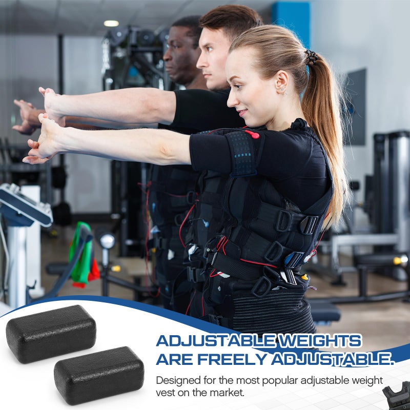 LEIFIDE 4 Pcs Iron Weights for Weighted Vest 2.6 lb Cast Iron Ingots for Elite Series Adjustable Weight Vest, Cardio & Strength Training Equipment - Image 4