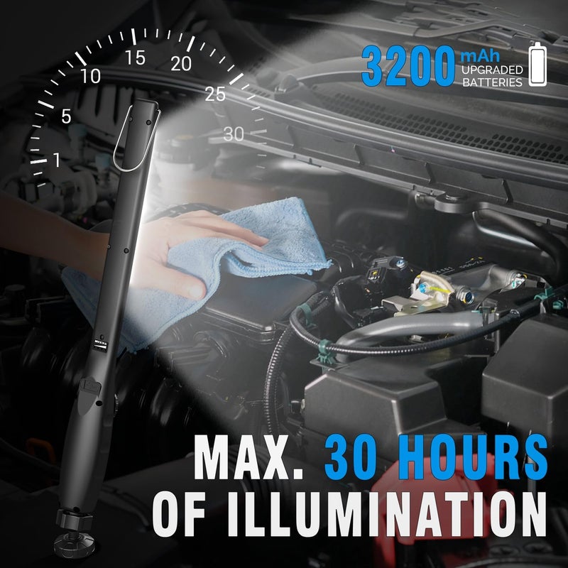 Dr. Prepare LED Work Light, 700 Lumens Rechargeable, Cordless Portable Magnetic COB LED Inspection Light for Car Repair, Home, Garage, Emergency, 2 pack, Black - Image 4