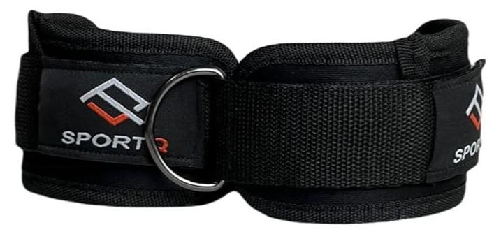 سبورت كيو احزمة كاحل شداد  لماكينات الكيبلات - اساور مبطنة لصالة الالعاب الرياضية لتمارين الركلات وتمارين الارجل ووصلات الساق  للرجال والنساء، حلقة ستيل مزدوجة على شكل حرف D، دعم نيوبرين - Image 1