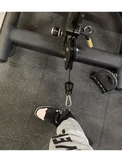 سبورت كيو سبورت كيو احزمة كاحل شداد  لماكينات الكيبلات - اساور مبطنة لصالة الالعاب الرياضية لتمارين الركلات وتمارين الارجل ووصلات الساق  للرجال والنساء، حلقة ستيل مزدوجة على شكل حرف D، دعم نيوبرين  - Image 2