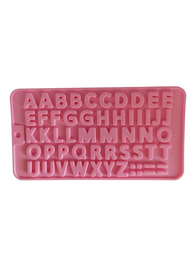 NIBEMINENT Silicone English Alphabet Shape Mould Pink 21 x 10cm - Image 1