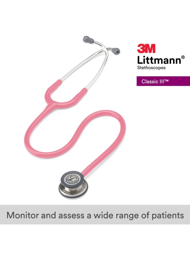 ليتمان سماعة طبيب ليتمان كلاسيك III (Littmann Classic III) - لون زهري لؤلؤي - موديل 5633. - Image 1