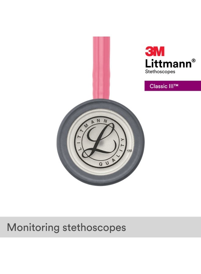 ليتمان سماعة طبيب ليتمان كلاسيك III (Littmann Classic III) - لون زهري لؤلؤي - موديل 5633. - Image 4