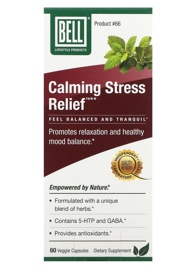 Bell Lifestyle - Calming Stress Relief 60 Veggie Capsules - Image 1
