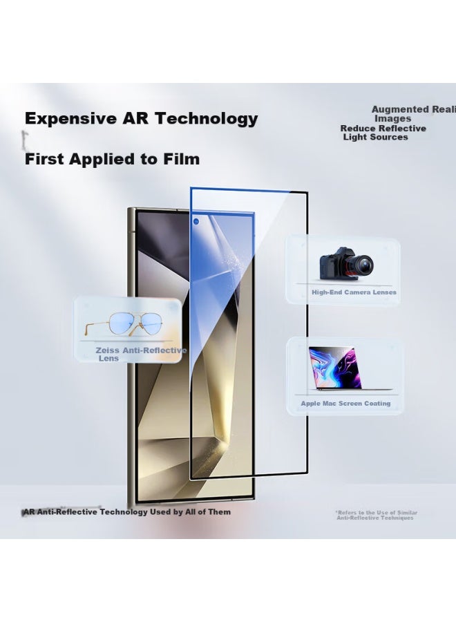 SmartDevil حماية شاشة زجاجية مقسّاة سمارت ديفيل لجهاز سامسونج S24 ألترا، فيلم مضاد للانعكاس، شاشة كاملة، مضاد لبصمات الأصابع، مقاوم للغبار، فيلم حماية مقاوم للكسر - Image 3