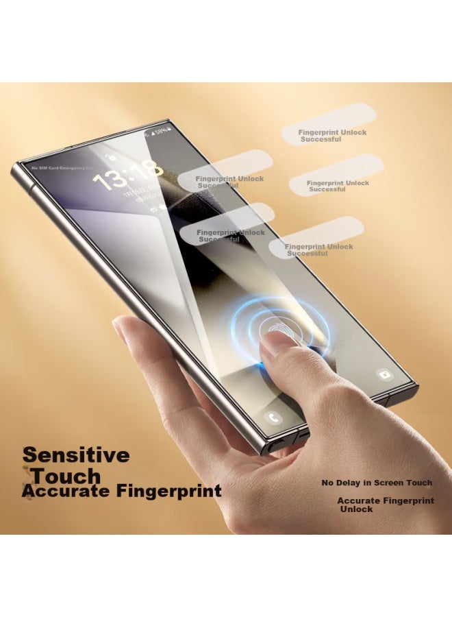 SmartDevil حماية شاشة زجاجية مقسّاة سمارت ديفيل لجهاز سامسونج S24 ألترا، فيلم مضاد للانعكاس، شاشة كاملة، مضاد لبصمات الأصابع، مقاوم للغبار، فيلم حماية مقاوم للكسر - Image 5
