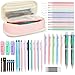 JEVONI 43 PCs Aesthetic School Supplies Kit Art Study Set with Pink Pencil Case 050720mm Mechanical Pencils 6Color Ballpoint Pens Black Ink Gel Pens 12 Pastel Highlighters - Image 3