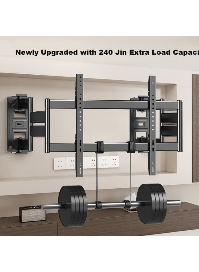 Tazd 85-100 Inch Ultra-thin In-wall Dual Arm Telescopic Rotating Tv Wall Mount Bracket Compatible With Hisense, Skyworth, Tcl, Samsung, Sony, Changhong - Image 1